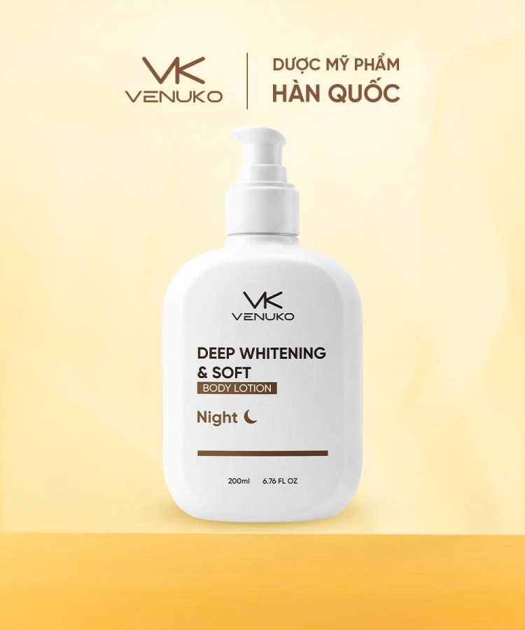 Kem Dưỡng Trắng Da Body Ban Đêm Venuko Deep Whitening & Soft Body Lotion 
